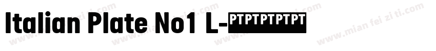 Italian Plate No1 L字体转换